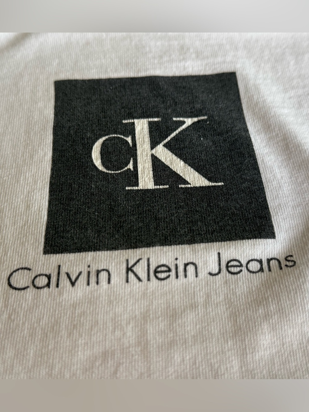 VINTAGE Calvin Klein Jeans Graphic Muscle Tank Top Size Large